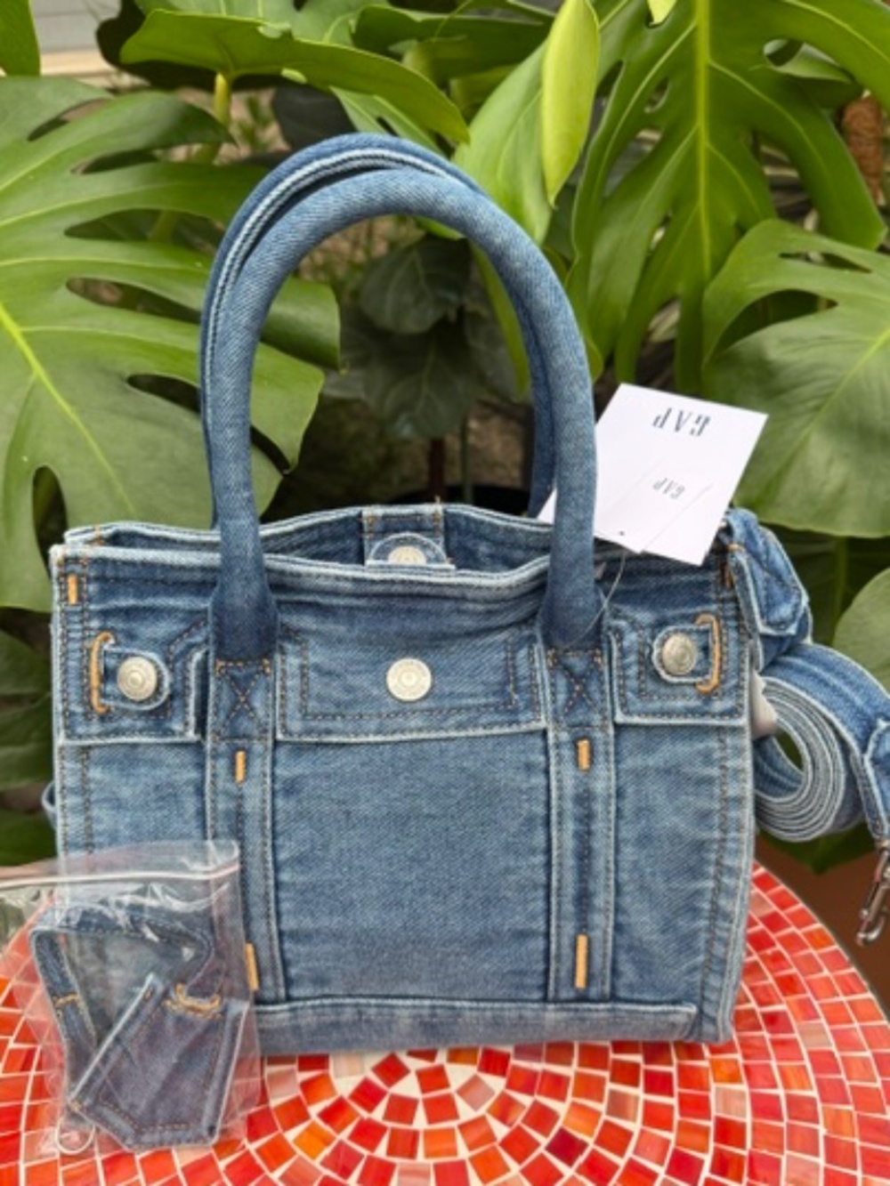 Gap Small Five Pocket Denim Tote - NEW w/tags - Medium Wash - SOLD OUT!